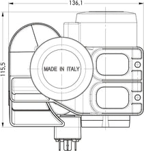 Load image into Gallery viewer, Hella Compressed Air Trumpet Horn 12V