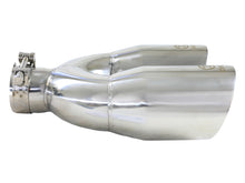 Load image into Gallery viewer, aFe Takeda 2.5in 304 Stainless Steel Clamp-on Tip Passenger Side 2.5in Inlet 4inDual - Polished