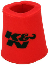 Load image into Gallery viewer, K&N Airforce PreCleaner Round Tapered Red Air Filter Foam Wrap 6in Base ID x 5in Top ID x 9in H