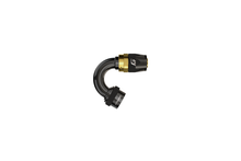 Load image into Gallery viewer, GReddy AN04 90 DEGREE HOSE END SWIVEL BLACK/GOLD ANODIZED
