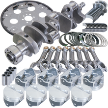 Load image into Gallery viewer, Eagle Chevy 350 1Pc 3.750in Crank 5.700in I-Beam Rods 4.030in Pistons 168 Tooth FP Balanced Assembly
