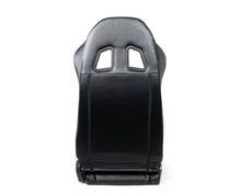 Load image into Gallery viewer, NRG Reclinable Racing Seats (Pair) Black Leather w/NRG Logo Red Stitch
