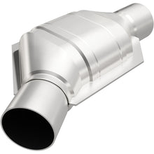 Load image into Gallery viewer, MagnaFlow Conv Univ 2.25in Inlet/Outlet Angled Offset/Center Calif OBDII
