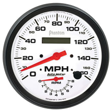 Load image into Gallery viewer, Autometer 160mph &amp; 8K RPM Electric Program Phantom 5in. Tach/Speedo Gauge
