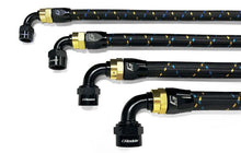 Load image into Gallery viewer, GReddy AN10 30 DEGREE HOSE END SWIVEL BLACK/GOLD ANODIZED

