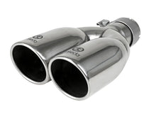 Load image into Gallery viewer, aFe Takeda 304 Stainless Steel Clamp-on Exhaust Tip Polished 2-1/2ininlet x 3-1/2in Outlet X 12in L
