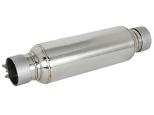 Load image into Gallery viewer, afe MACH Force-Xp Resonator 2-1/2 IN Inlet/Outlet x 4 IN Dia. x 12 IN Body x 15 IN Overall Length
