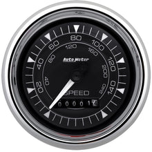 Load image into Gallery viewer, AutoMeter Chrono 3-3/8in 160MPH Electric Programmable Speedometer Gauge - Chrome
