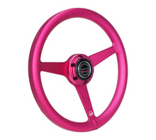 Load image into Gallery viewer, NRG Aluminum Steering Wheel 330mm - Heritage Solid Spoke - Ergonomic Grip - Anadized Pink
