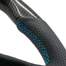 Load image into Gallery viewer, NRG 12-23 Toyota Tacoma OEM Plus Carbon Fiber Steering Wheel w/ Blue Stitch &amp; Red Center Mark
