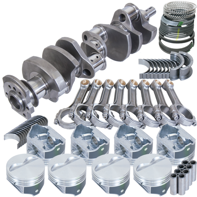 Eagle Chevy 350 1Pc 3.750in Crank 5.700in I-Beam Rod 4.030in Pistons Eagle 153 Tooth FP Bal Assembly