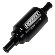 Load image into Gallery viewer, Russell 3/8 Male To 3/8 Male Barbed Fuel Check Valve - Black Anodized
