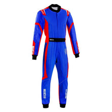 Load image into Gallery viewer, Sparco Thunder Racing Suit Blue/Red - Large
