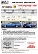 Load image into Gallery viewer, HKS HIPERMAX S WGNC34 AT FULL KIT (4WD AT Model ONLY - NOT compatible with RWD Models)
