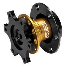 Load image into Gallery viewer, Sparco 6-Bolt Steering Wheel Quick Release - Gold
