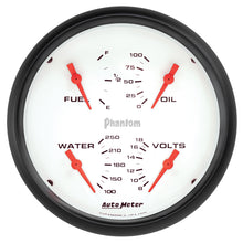 Load image into Gallery viewer, Autometer Phantom Quad 5in. Gauge 240OHm (E) - 33Ohm (F) Electric
