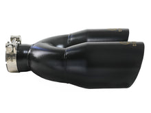 Load image into Gallery viewer, aFe Takeda 2.5in 304 Stainless Steel Clamp-on Exhaust Tip Passenger Side 2.5in Inlet 4inDual - Black
