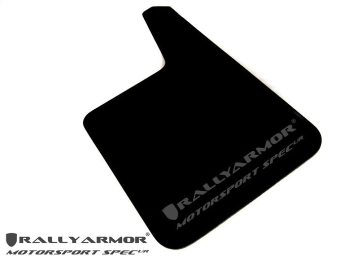 Rally Armor Universal Fitment (no hardware) MSpec Black Urethane Mud Flap w/ Gray Logo