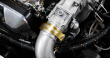 Load image into Gallery viewer, GReddy 3.5 Inch Gold Anodized Aluminum Boost Tube Clamp Set

