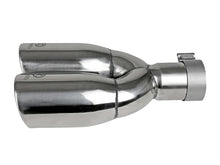 Load image into Gallery viewer, aFe Takeda 304 Stainless Steel Clamp-on Exhaust Tip Polished 2-1/2ininlet x 3-1/2in Outlet X 12in L
