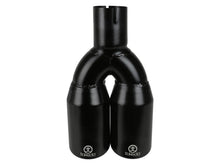 Load image into Gallery viewer, aFe Takeda 304 Stainless Steel Clamp-on Exhaust Tip Black 2-1/2ininlet x 3-1/2in Outlet X 12in L
