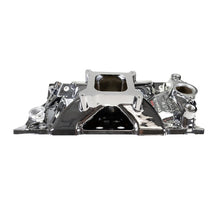 Load image into Gallery viewer, Edelbrock Chevy SB Victor Jr. 23 Degree Intake Manifold - Chrome Plasma Finish
