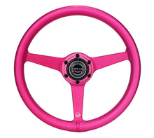Load image into Gallery viewer, NRG Aluminum Steering Wheel 330mm - Heritage Solid Spoke - Ergonomic Grip - Anadized Pink
