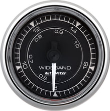 Load image into Gallery viewer, AutoMeter Chrono 2-1/16in 8:1-18:1 Stepper Motor Air/Fuel Ratio-Wideband Analog Gauge - Chrome
