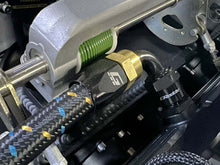 Load image into Gallery viewer, GReddy AN04 90 DEGREE HOSE END SWIVEL BLACK/GOLD ANODIZED
