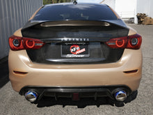 Load image into Gallery viewer, aFe 14-15 Infiniti Q50 V6 3.7L Takeda 2-1/2in 304 SS Cat-Back Exhaust System w/ Blue Flame Tips
