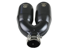 Load image into Gallery viewer, aFe Takeda 2.5in 304 Stainless Steel Clamp-on Exhaust Tip Passenger Side 2.5in Inlet 4inDual - Black
