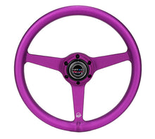Load image into Gallery viewer, NRG Aluminum Steering Wheel 330mm - Heritage Solid Spoke - Ergonomic Grip - Anadized Purple
