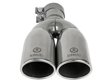 Load image into Gallery viewer, aFe Takeda 304 Stainless Steel Clamp-on Exhaust Tip Polished 2-1/2ininlet x 3-1/2in Outlet X 12in L
