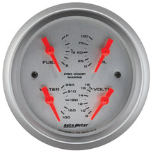 Load image into Gallery viewer, Autometer Marine Silver 3-3/8in Gauge
