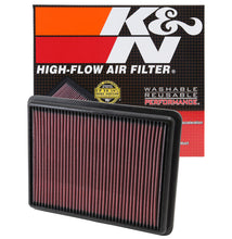 Load image into Gallery viewer, K&amp;N Replacement Air Filter 11.75in O/S Length x 9in O/S Width x 1.188in H for 13 Hyundai Santa Fe
